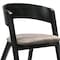 Armen Living Jackie Mid-Century Upholstered Dining Chairs in Black finish, PK2 LCJASIBRBL - alternate 6